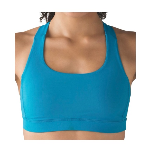 Lululemon Fast Lane Sports Bra Indian Ocean Womens Size 6 - Picture 1 of 7